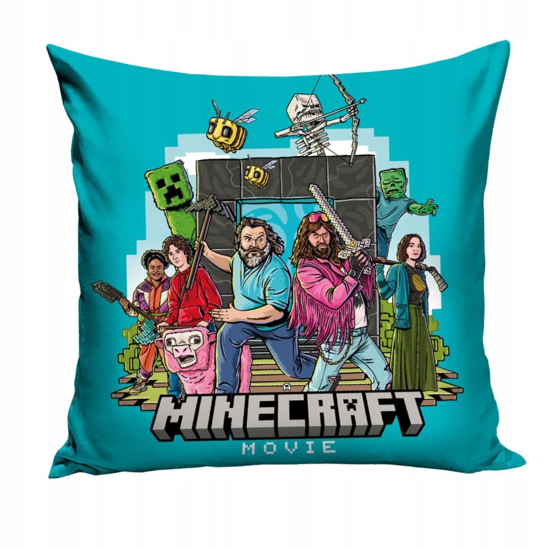 Poszewka Minecraft Movie Dekoracyjna Bohaterowie Moby Pokój Gracza