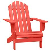 Fotele i krzesła ogrodowe - vidaXL Lumarko Krzesło ogrodowe Adirondack, lite drewno jodłowe, czerwone 315873 - miniaturka - grafika 1