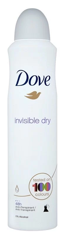 Dove Invisible Dry, antyperspirant w sprayu, 250 ml