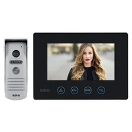 Domofony - Eura-Tech WIDEODOMOFON IP EURA VDP-40A3 FENIKS CZARNY ekran 7 monitor z WiFi otwieranie 2 wejść aplikacja Eura Connect A31A141 - miniaturka - grafika 1