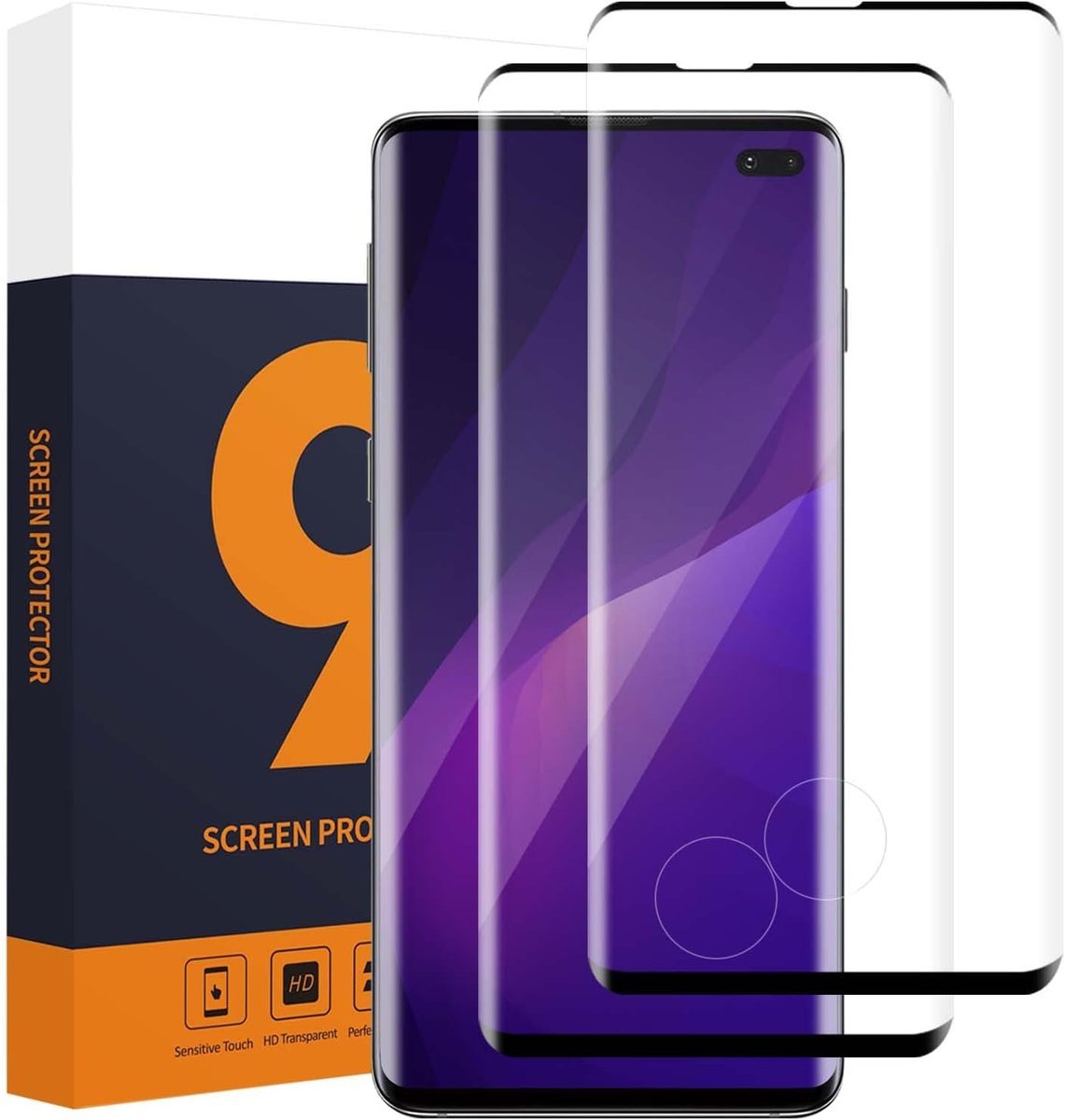 2x SZKŁO HARTOWANE 9H DO SAMSUNG GALAXY S10+ WYTRZYMAŁE OCHRONNE