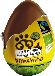 PONCHITO (jajka czekoladowe) JAJKO NIESPODZIANKA CZEKOLADOWE BEZGLUTENOWE FAIR TRADE BIO 20 g - PONCHITO 80785200 - Czekolada - miniaturka - grafika 1