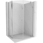 Kabiny prysznicowe - Mexen Mist kabina prysznicowa pięciokątna asymetryczna uchylna 90 x 100 cm, transparent, chrom - 8A8-090-100-01-00 - miniaturka - grafika 1