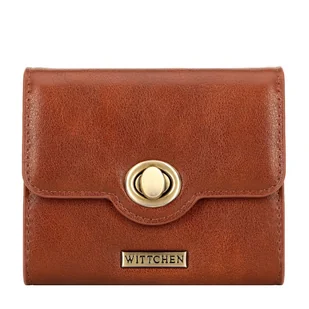 Damski portfel z ekoskóry mały brązowy - Portfele - miniaturka - grafika 1