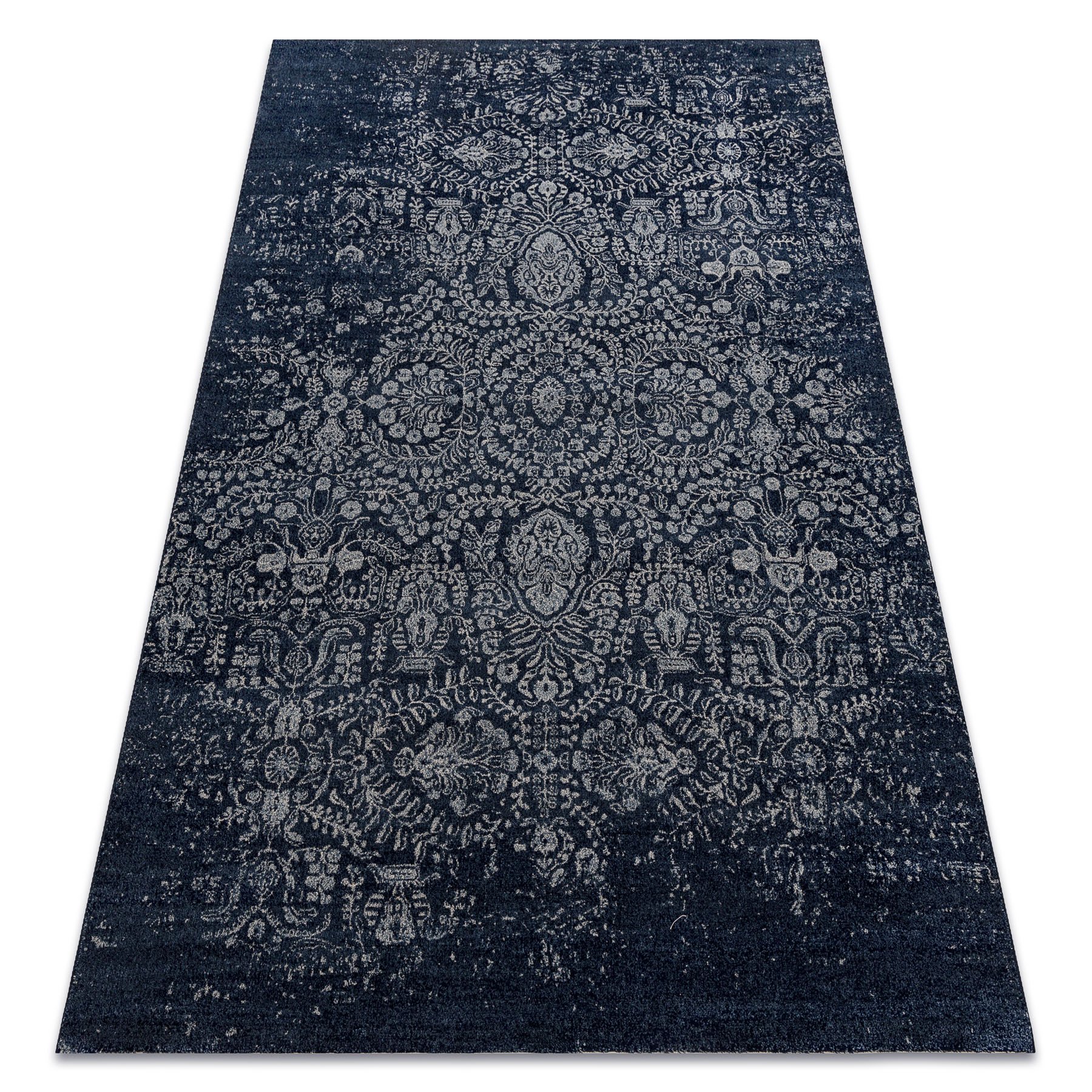 Dywan wełniany JADE 45008/500 Ornament granat / beż OSTA niebieski 240x340 cm