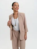 Marynarki i żakiety damskie - Żakiet z szalowym kołnierzem w odcieniu coffee - miniaturka - grafika 1