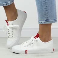 Trampki damskie - Białe trampki damskie Lee Cooper 2239l - miniaturka - grafika 1