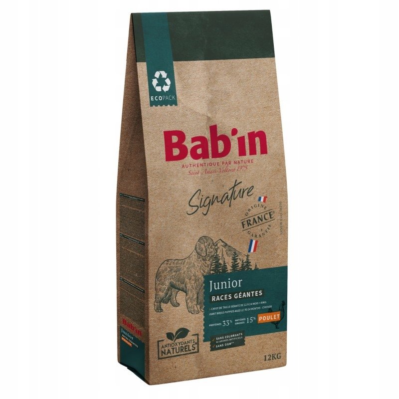 Bab'in Signature Giant Junior dla szczeniąt obrzymich ras 12kg / Bab'in
