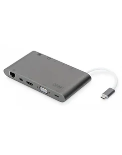 Digitus Universal Docking Station Dockingstation grey USB-C Power Delivery - Części i akcesoria do laptopów - miniaturka - grafika 1