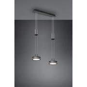 Lampy sufitowe - Trio Franklin LED lampa wisząca 2-punktowa antracyt 326510242 - miniaturka - grafika 1