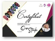 Pozostałe akcesoria kosmetyczne - Certyfikat ze szkolenia online One Stroke by Karolina Wawak Wersja Drukowana - miniaturka - grafika 1