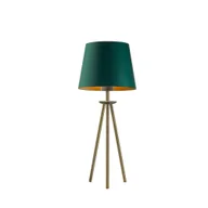 Lampy stojące - Abażurowa lampka nocna w stylu glamour BERGEN GOLD - miniaturka - grafika 1