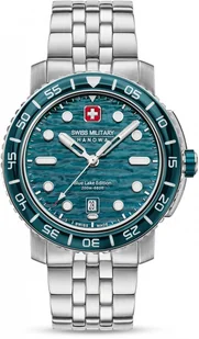 Zegarek Zegarek męski SWISS MILITARY SMWGH0004501 niebieski sportowy do pływania - Zegarki męskie - miniaturka - grafika 1