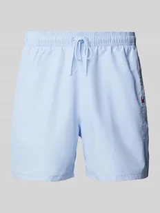 Spodenki kąpielowe o kroju regular fit z wyhaftowanym logo - Kąpielówki męskie - miniaturka - grafika 1