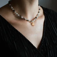 Naszyjniki - Choker kwarc turmalinowy - miniaturka - grafika 1