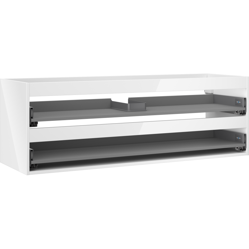 Mexen Box-A korpus szafki podumywalkowej 140 cm, 2 szuflady, biały połysk - 91AX0-1400-470-2-00