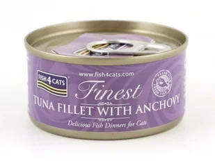 Fish4Dogs Fish4Cats Filety z Tuńczyka z Anchois 70g - Mokra karma dla kotów - miniaturka - grafika 1