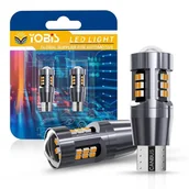 Żarówki samochodowe - ŻARÓWKA LED W16W T15 CANBUS POMARAŃCZOWA MOCNA 1200LM 24SMD KIERUNKOWSKAZ - miniaturka - grafika 1