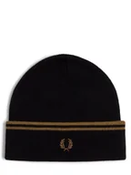 Czapki męskie - Fred Perry Czapka męska Mężczyźni Wełna czarny jednolity, ONE SIZE - miniaturka - grafika 1