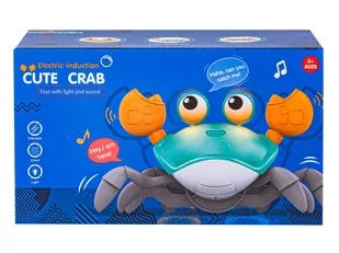 Uciekający Pełzający Krab, Interaktywna Zabawka, Świeci, Gra melodie Robot ŻÓŁTY - Roboty dla dzieci - miniaturka - grafika 2
