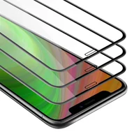 Szkła hartowane na telefon - 3X Szkło Hartowane Do Apple Iphone 11 Folia Pancerna Ochronny W Przezroczysty Z Czarnym Tempered Glass Cadorabo - miniaturka - grafika 1
