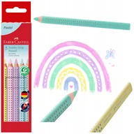 Kredki, ołówki, pastele i pisaki - FABER-CASTELL Kredki grube pastelowe Grip Jumbo 5 - miniaturka - grafika 1