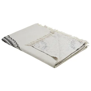 Koc Bawełniany 130 X 180 Cm Beżowo-czarny Berhampore - Koce Koc Bawełniany 130 X 180 Cm Beżowo-czarny Berhampore - Koce - miniaturka - grafika 1