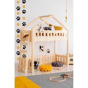 Łóżka dla dzieci i młodzieży - Podwyższone łóżko dziecięce w kształcie domku 70x140 cm Zippo BA – Adeko - miniaturka - grafika 1