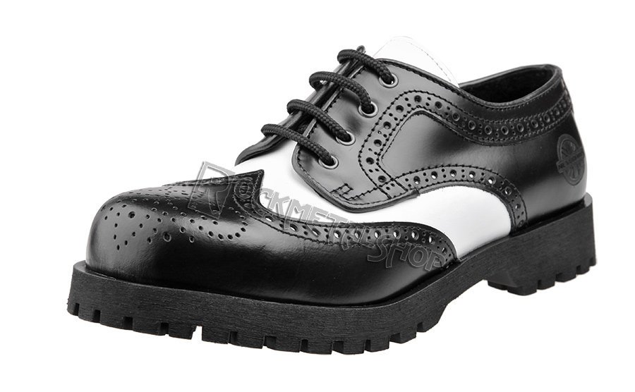 glany NEVERMIND - CZARNO / BIAŁE (4 dziurki) polerowane-40