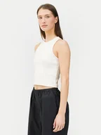 Koszulki i topy damskie - 4F Top 4FWSS24TSLEF066 Écru Slim Fit - miniaturka - grafika 1