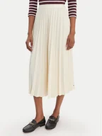 Spódnice - Tommy Hilfiger Spódnica plisowana WW0WW48538 Écru Regular Fit - miniaturka - grafika 1