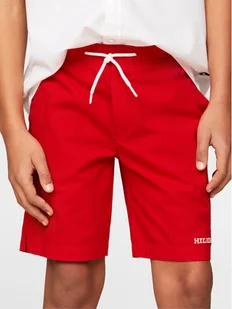 Szorty materiałowe Tommy Hilfiger - Spodenki damskie - miniaturka - grafika 1