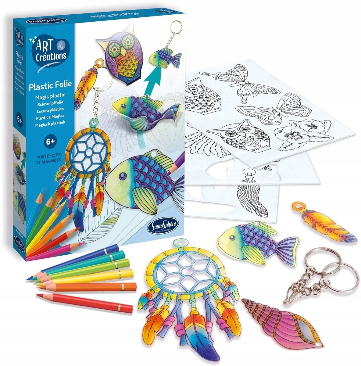 Breloczki i magnesy do robienia z magicznego plastiku SentoSphere