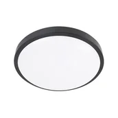 Lampy sufitowe - Plafon LED z czujnikiem ruchu Luvo 18W 27,5cm IP44 neutralna biel 4000K okrągły czarny MasterLED - miniaturka - grafika 1