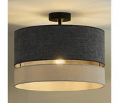 Lampy sufitowe - Duolla - Żyrandol natynkowy DOUBLE 1xE27/15W/230V śr. 40 cm szary - miniaturka - grafika 1