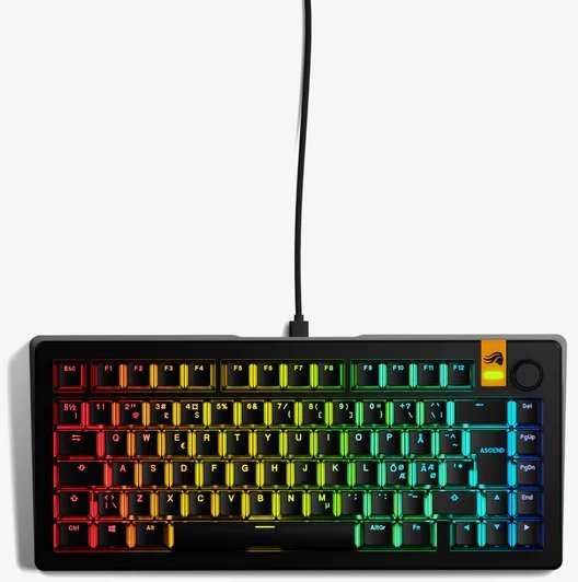 Glorious Gamingowa GMMK 3 HE 75%, Fox HE Switches - ISO Nordic ND, czarny GLO-KB-GMMK3-75-PB-HE-W-BLK-ND
