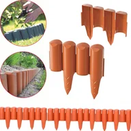 Ogrodzenia - Palisada ogrodowa obrzeże trawnikowe Border 5m Płotek Brąz - miniaturka - grafika 1