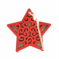 Bombki - ZAWIESZKA NA CHOINKĘ BOMBKA DREWNIANA DEKORACJA NA OKNO RÓŻNE WZORY - miniaturka - grafika 1