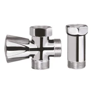 Zawory i kraniki - INVENA ZAWÓR GRZYBKOWY ODCINAJĄCY DO PRALKI Z PRZEDŁUŻKĄ DO BATER KOLOR KART - miniaturka - grafika 1