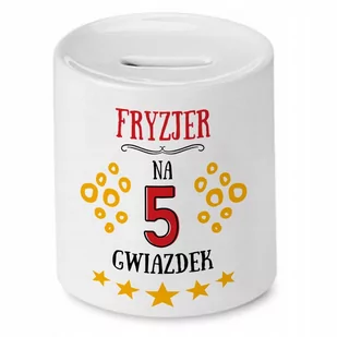 Dla Fryzjera Skarbonka na Urodziny na Prezent z Nadrukiem ze Zdjęciem - Skarbonki - miniaturka - grafika 1