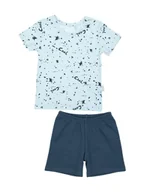 Bluzki damskie - Chłopięcy komplet bluzka + spodenki granatowy Nicol r.98 - miniaturka - grafika 1