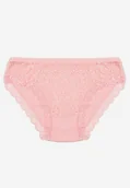 Majtki damskie - Różowe Koronkowe Majtki Figi Tiasa - miniaturka - grafika 1