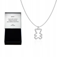 Biżuteria dla dzieci - Srebrny naszyjnik MIŚ TABLICZKA GRATIS - miniaturka - grafika 1