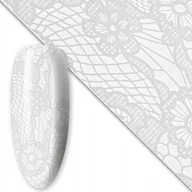 Ozdoby do paznokci - Folia transferowa do paznokci 80 cm White Nr 22 - miniaturka - grafika 1
