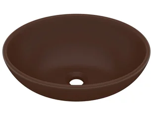 Brązowa owalna umywalka na blat T4-M54 - Umywalki Brązowa owalna umywalka na blat T4-M54 - Umywalki - miniaturka - grafika 1