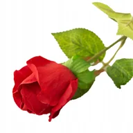 Sztuczne kwiaty - SZTUCZNY KWIAT RÓŻA do wazonu czerwona 48cm - miniaturka - grafika 1