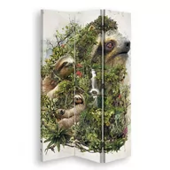 Parawany - Parawan pokojowy FEEBY, Leniwce i dżungla, Dwustronny 110x170cm 3-częściowy - miniaturka - grafika 1