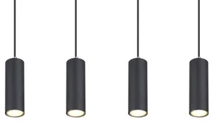 Globo Robby 57911-4HB lampa wisząca zwis 4x35W GU10 czarna - Lampy sufitowe - miniaturka - grafika 1