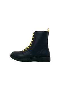Geox J Eclair Girl D Botki, czarne/żółte, 10 UK dziecko, Czarny Żółty, 10 UK Child - Botki damskie - miniaturka - grafika 1