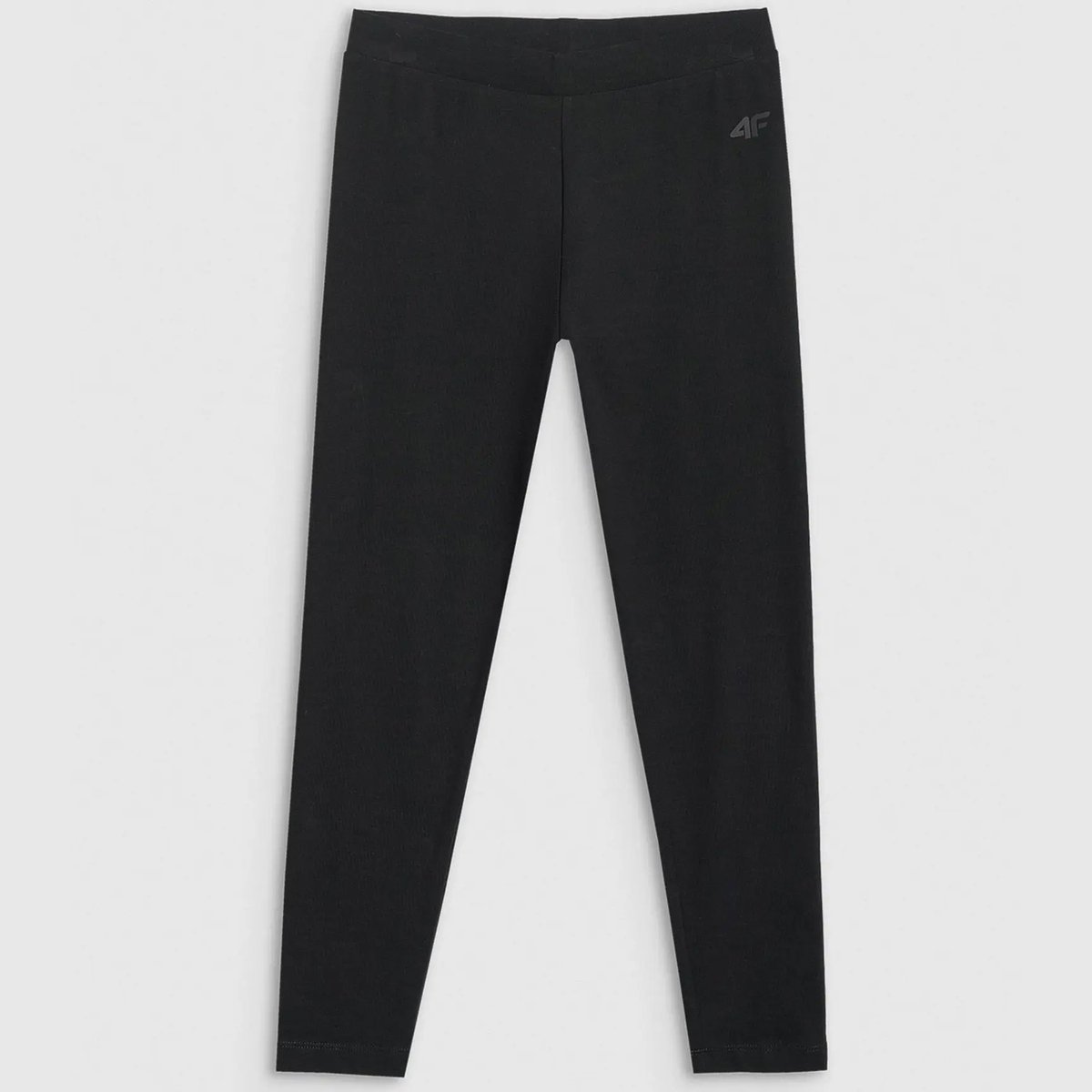 Legginsy Dziewczęce Spodnie 4F Bawełniane Klasyczne Czarne 4FJWAW25TTIGF247 164